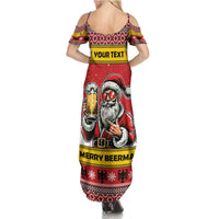Personalized Germany Christmas Family Matching Summer Maxi Dress and Hawaiian Shirt Santa Claus Merry Beermas - Wonder Print Shop