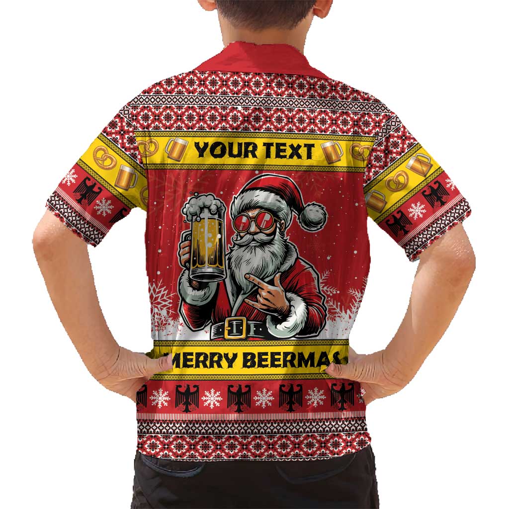 Personalized Germany Christmas Family Matching Tank Maxi Dress and Hawaiian Shirt Santa Claus Merry Beermas - Wonder Print Shop