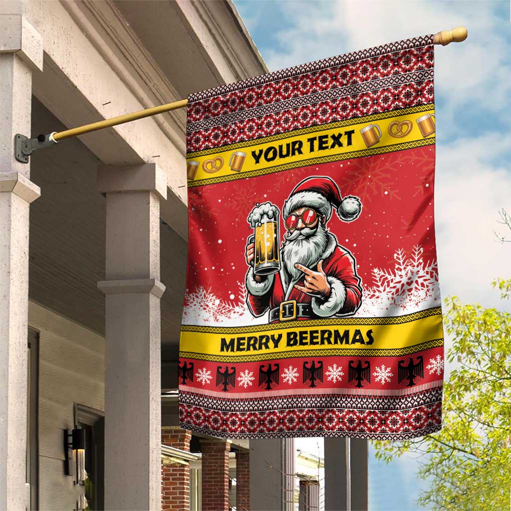 Personalized Germany Christmas Garden Flag Santa Claus Merry Beermas - Wonder Print Shop