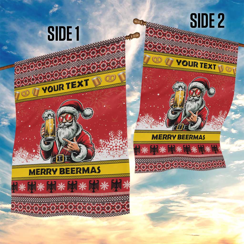 Personalized Germany Christmas Garden Flag Santa Claus Merry Beermas - Wonder Print Shop
