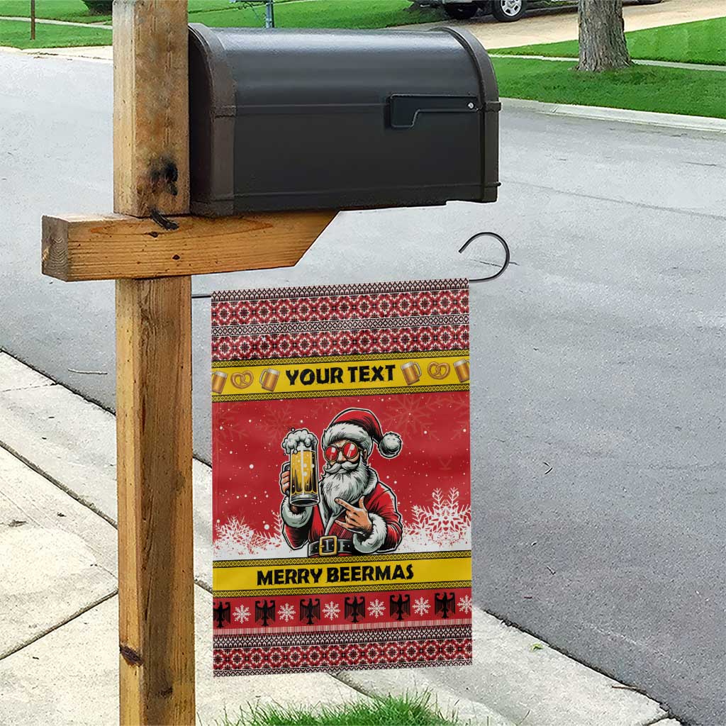 Personalized Germany Christmas Garden Flag Santa Claus Merry Beermas - Wonder Print Shop