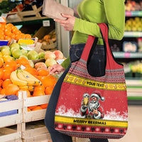 Personalized Germany Christmas Grocery Bag Santa Claus Merry Beermas - Wonder Print Shop