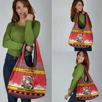 Personalized Germany Christmas Grocery Bag Santa Claus Merry Beermas - Wonder Print Shop