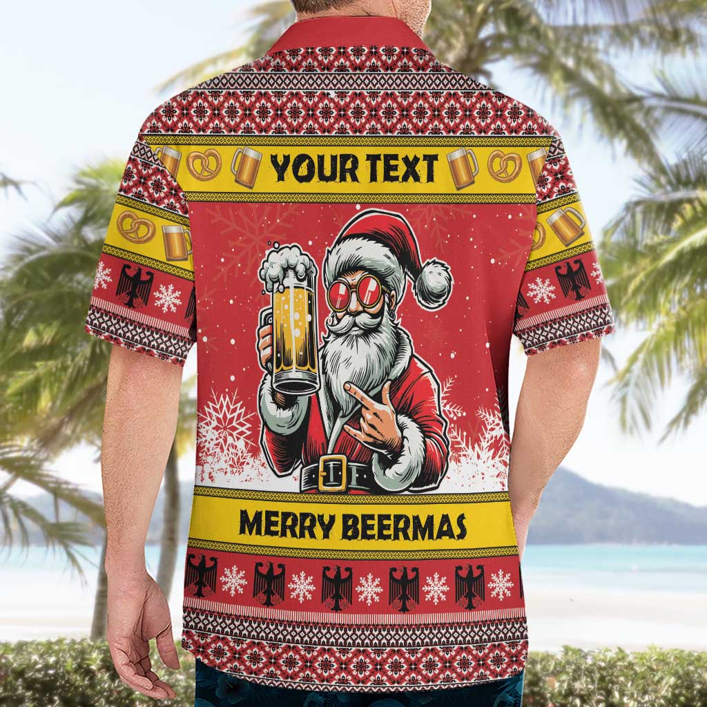 Personalized Germany Christmas Hawaiian Shirt Santa Claus Merry Beermas - Wonder Print Shop