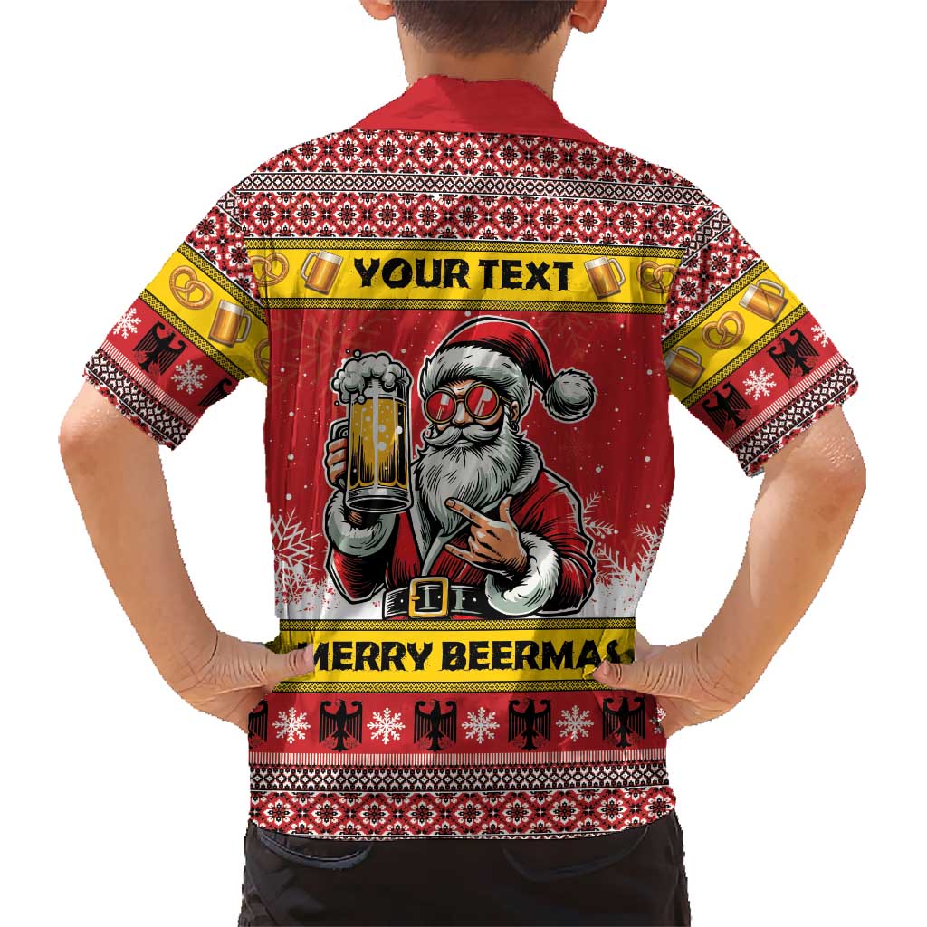 Personalized Germany Christmas Hawaiian Shirt Santa Claus Merry Beermas - Wonder Print Shop