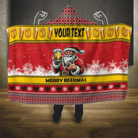 Personalized Germany Christmas Hooded Blanket Santa Claus Merry Beermas - Wonder Print Shop