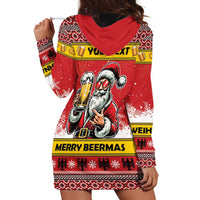 Personalized Germany Christmas Hoodie Dress Santa Claus Merry Beermas - Wonder Print Shop
