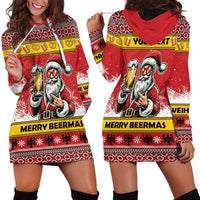 Personalized Germany Christmas Hoodie Dress Santa Claus Merry Beermas - Wonder Print Shop