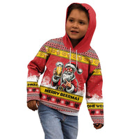 Personalized Germany Christmas Kid Hoodie Santa Claus Merry Beermas - Wonder Print Shop