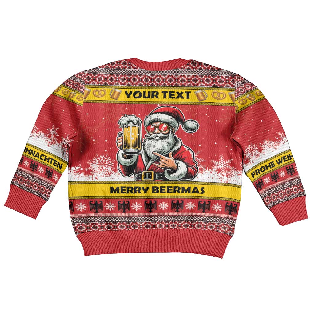 Personalized Germany Christmas Kid Ugly Christmas Sweater Santa Claus Merry Beermas - Wonder Print Shop