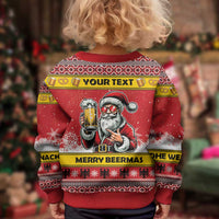 Personalized Germany Christmas Kid Ugly Christmas Sweater Santa Claus Merry Beermas - Wonder Print Shop