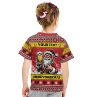 Personalized Germany Christmas Kid T Shirt Santa Claus Merry Beermas - Wonder Print Shop