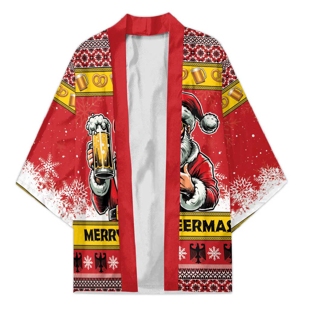 Personalized Germany Christmas Kimono Santa Claus Merry Beermas - Wonder Print Shop