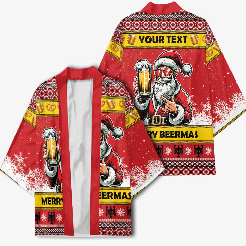 Personalized Germany Christmas Kimono Santa Claus Merry Beermas - Wonder Print Shop