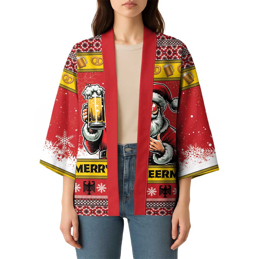 Personalized Germany Christmas Kimono Santa Claus Merry Beermas - Wonder Print Shop