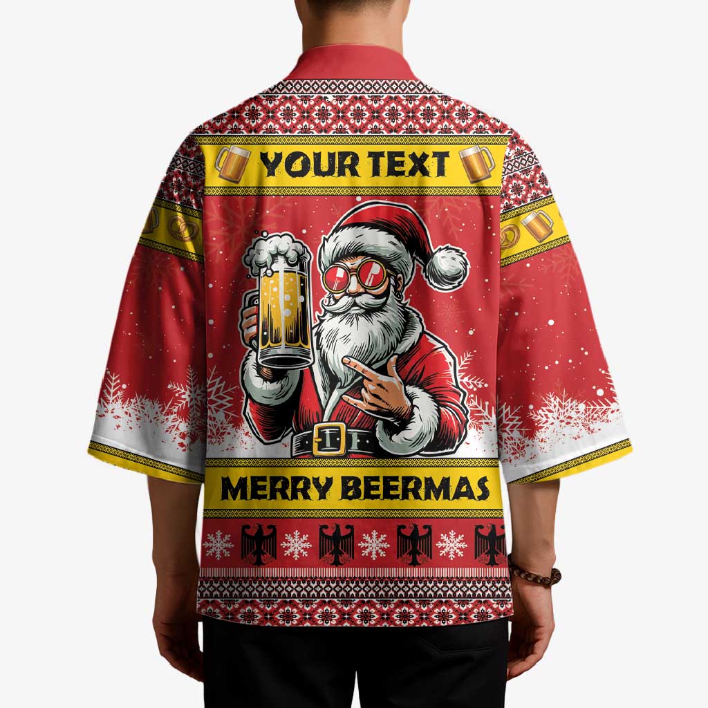 Personalized Germany Christmas Kimono Santa Claus Merry Beermas - Wonder Print Shop