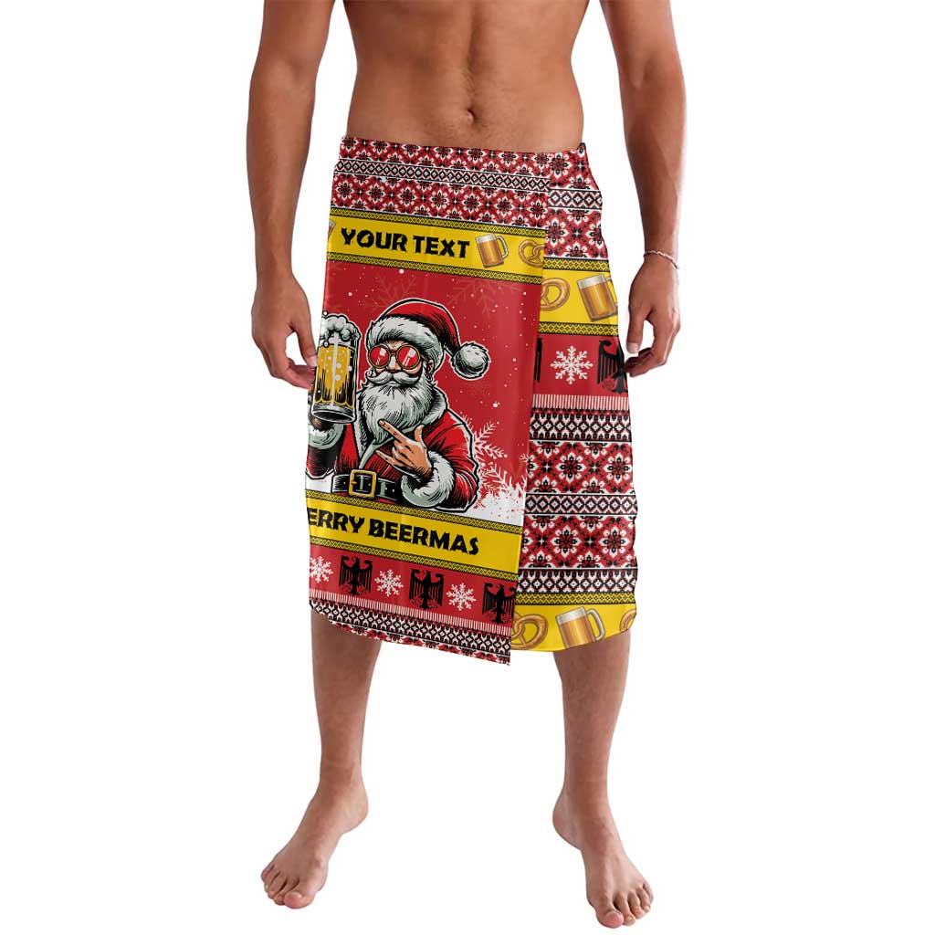 Personalized Germany Christmas Lavalava Santa Claus Merry Beermas - Wonder Print Shop