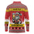 Personalized Germany Christmas Long Sleeve Polo Shirt Santa Claus Merry Beermas - Wonder Print Shop