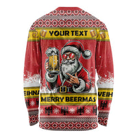 Personalized Germany Christmas Long Sleeve Shirt Santa Claus Merry Beermas - Wonder Print Shop