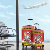 Personalized Germany Christmas Luggage Cover Santa Claus Merry Beermas - Wonder Print Shop