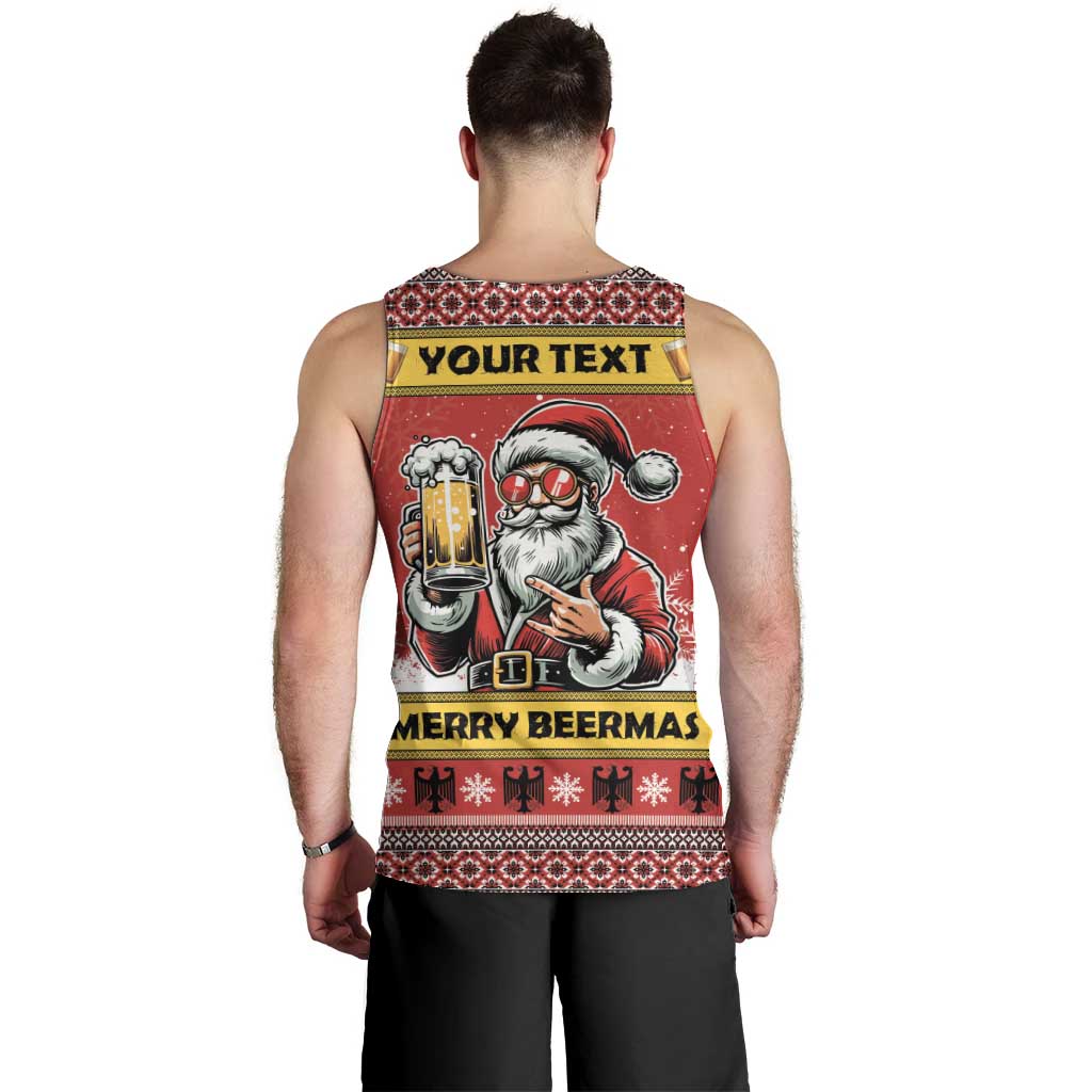 Personalized Germany Christmas Men Tank Top Santa Claus Merry Beermas - Wonder Print Shop