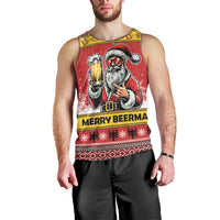 Personalized Germany Christmas Men Tank Top Santa Claus Merry Beermas - Wonder Print Shop
