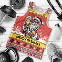 Personalized Germany Christmas Men Tank Top Santa Claus Merry Beermas - Wonder Print Shop