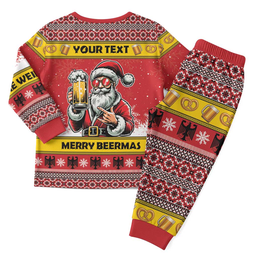 Personalized Germany Christmas Pajama Set Santa Claus Merry Beermas - Wonder Print Shop