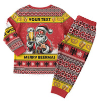 Personalized Germany Christmas Pajama Set Santa Claus Merry Beermas - Wonder Print Shop