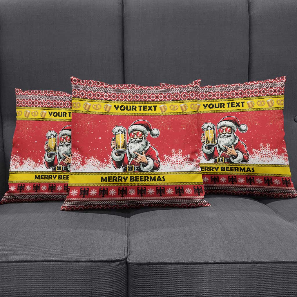 Personalized Germany Christmas Pillow Cover Santa Claus Merry Beermas - Wonder Print Shop