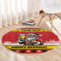 Personalized Germany Christmas Round Carpet Santa Claus Merry Beermas - Wonder Print Shop