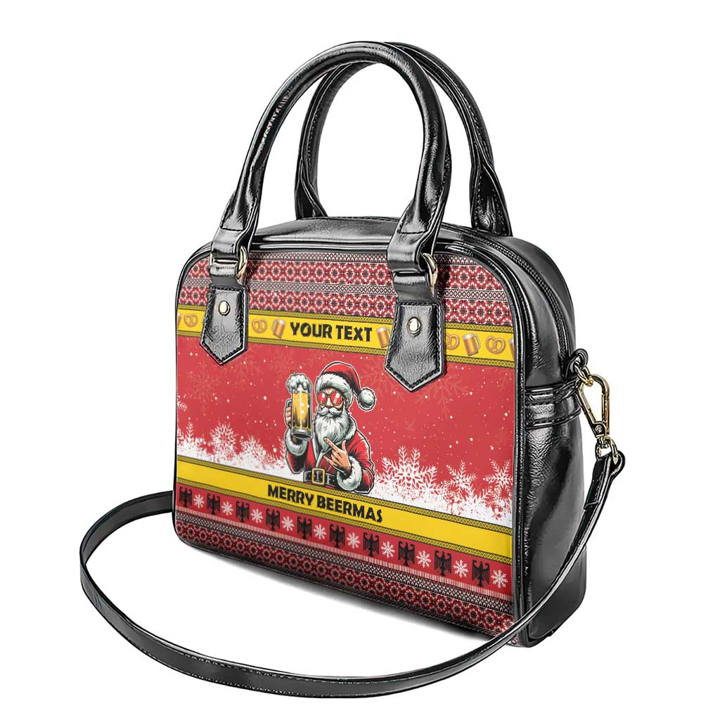 Personalized Germany Christmas Shoulder Handbag Santa Claus Merry Beermas - Wonder Print Shop