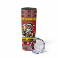 Personalized Germany Christmas Skinny Tumbler Santa Claus Merry Beermas - Wonder Print Shop