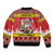 Personalized Germany Christmas Sleeve Zip Bomber Jacket Santa Claus Merry Beermas - Wonder Print Shop
