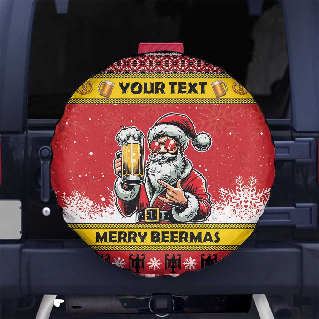 Personalized Germany Christmas Spare Tire Cover Santa Claus Merry Beermas - Wonder Print Shop