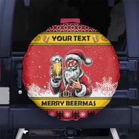 Personalized Germany Christmas Spare Tire Cover Santa Claus Merry Beermas - Wonder Print Shop