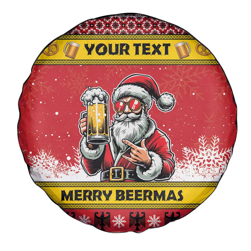 Personalized Germany Christmas Spare Tire Cover Santa Claus Merry Beermas - Wonder Print Shop