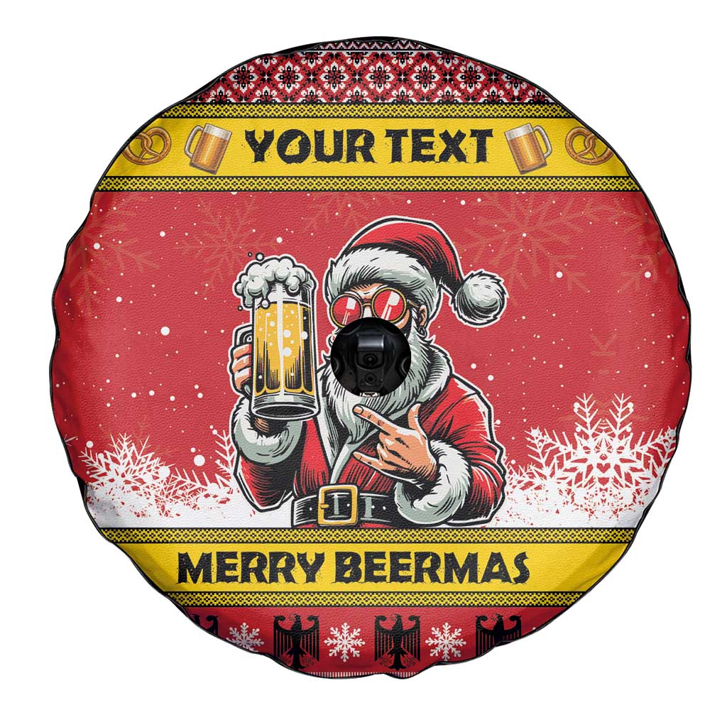 Personalized Germany Christmas Spare Tire Cover Santa Claus Merry Beermas - Wonder Print Shop