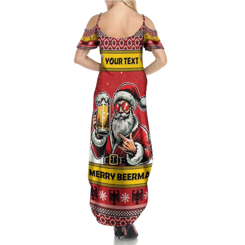 Personalized Germany Christmas Summer Maxi Dress Santa Claus Merry Beermas - Wonder Print Shop