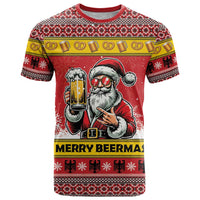Personalized Germany Christmas T Shirt Santa Claus Merry Beermas - Wonder Print Shop