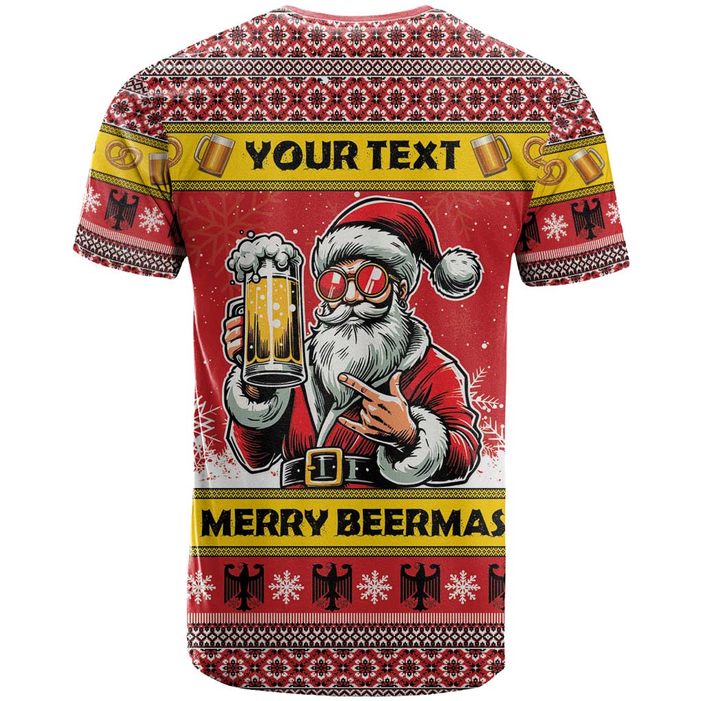Personalized Germany Christmas T Shirt Santa Claus Merry Beermas - Wonder Print Shop