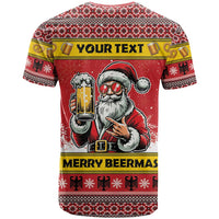 Personalized Germany Christmas T Shirt Santa Claus Merry Beermas - Wonder Print Shop