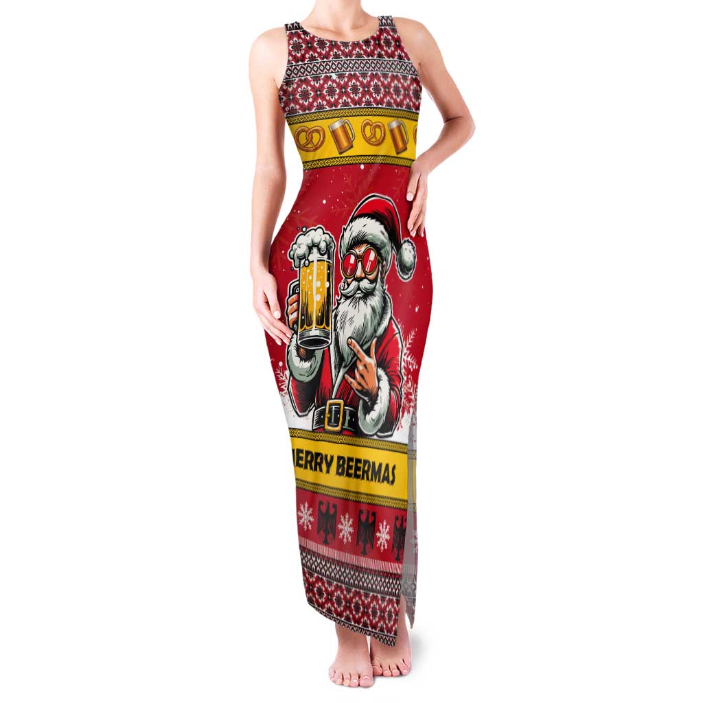 Personalized Germany Christmas Tank Maxi Dress Santa Claus Merry Beermas - Wonder Print Shop