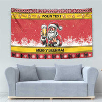 Personalized Germany Christmas Tapestry Santa Claus Merry Beermas - Wonder Print Shop