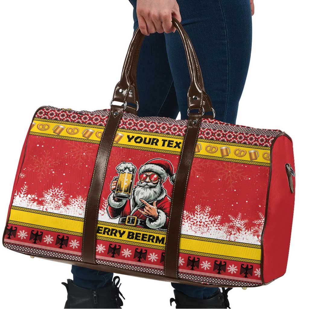 Personalized Germany Christmas Travel Bag Santa Claus Merry Beermas - Wonder Print Shop