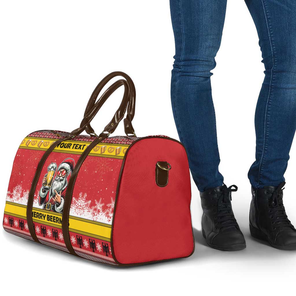 Personalized Germany Christmas Travel Bag Santa Claus Merry Beermas - Wonder Print Shop