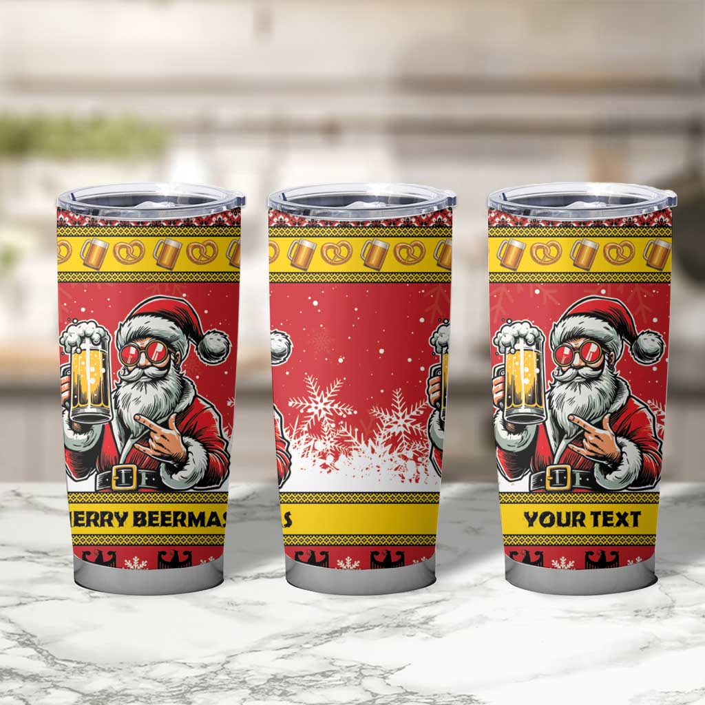 Personalized Germany Christmas Tumbler Cup Santa Claus Merry Beermas - Wonder Print Shop