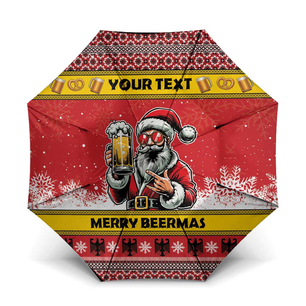 Personalized Germany Christmas Umbrella Santa Claus Merry Beermas - Wonder Print Shop