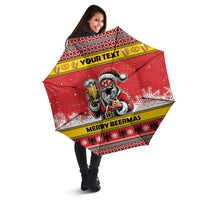 Personalized Germany Christmas Umbrella Santa Claus Merry Beermas - Wonder Print Shop