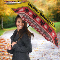 Personalized Germany Christmas Umbrella Santa Claus Merry Beermas - Wonder Print Shop